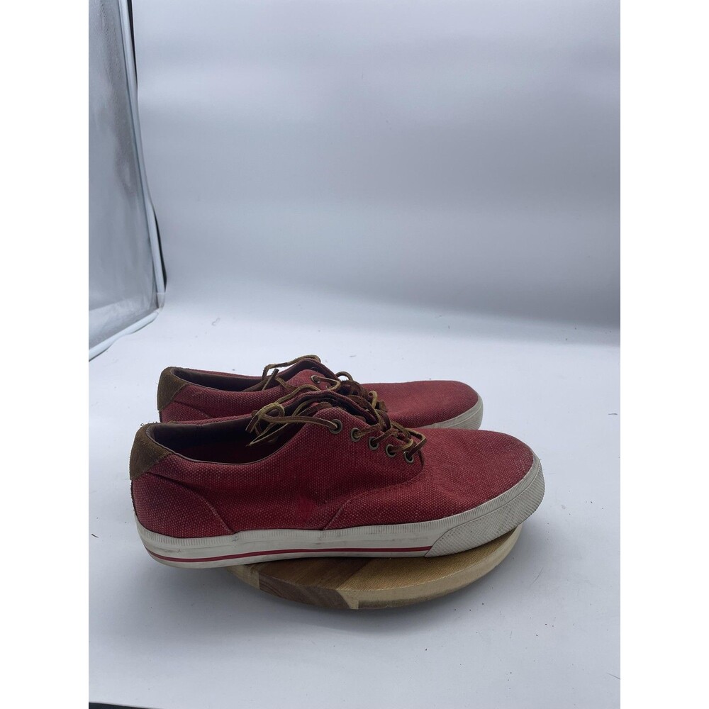 Polo Ralph Lauren Vaughn Sneakers Mens 10.5 Red Suede Lace Up Casual Shoes